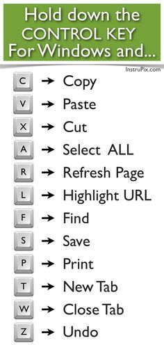 a computer keyboard with the words'hold down the control key for windows and '