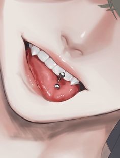 a close up of a person's mouth and teeth