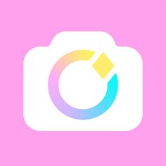 the camera icon is shown on a pink background