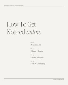 the front cover of how to get noticed online, with text in black and white