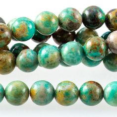 Elisa Turquoise 6mm Round - 15-16 Inch — Dakota Stones Cheap Turquoise Round Beaded Jewelry, Cheap Turquoise Round Bead Jewelry, Cheap Turquoise Jewelry With Round Beads, Earth Mined Turquoise Jewelry, Chemical Reaction, Precious Opal, Large Hole Beads, Natural Rock, Color Shapes