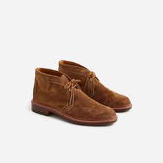 J.Crew: Alden® For J.Crew Unlined Chukka Boots In Suede For Men Classic Suede Boots For Derby, Suede Lace-up Chukka Boots With Goodyear Welted Construction, Suede Boots With Suede Lining For Derby, Suede Goodyear Welted Lace-up Chukka Boots, Goodyear Welted Suede Chukka Boots, Classic Suede Ankle Work Boots, Suede Chukka Boots With Goodyear Welted Round Toe, Classic Suede Moc Toe Work Boots, Goodyear Welted Suede Desert Boots