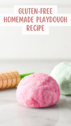 homemade playdough recipe with text overlay that reads gluten - free homemade playdough recipe