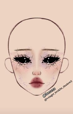 Makeup Art Face Inspiration, Makeup Ideas Drawing, Make Up Yeux, Creepy Clown Makeup, Holloween Makeup, Makeup Charts, Creepy Makeup, Vampire Bride, Anime Eye Makeup