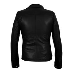 Exude your strong willed self with this splendid black biker jacket with deep red lining. The jacket is perfect for times when you want to enjoy classic comfort while making a modern style statement. For a casual street style look, you can wear this jacket with a white sundress and black ankle boots. Or, layer it over blue faded slim fit jeans and a grey crew neck sweater. We bet this premium quality leather jacket will be your frequent pick for layering, given its decent style and comfort. Its Black Biker Jacket For Office Use In Winter, Office Black Leather Biker Jacket, Classic Black Biker Jacket With Lapel Collar, Black Biker Jacket With Lapel Collar For Work, Leather Biker Jacket For Office, Leather Biker Jacket With Long Sleeves For Office, Sleek Black Leather Jacket With Lapel Collar, Pink Biker Jacket, Black Biker Jacket