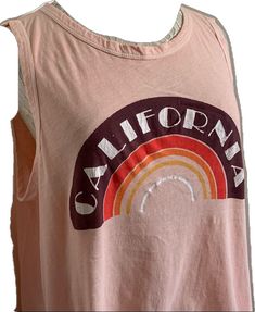 Back Muscle, California Graphic, Light Peach Color, Muscle Tank Top, Muscle Tank Tops, Back Muscles, Light Peach, Peach Color, Muscle Tank