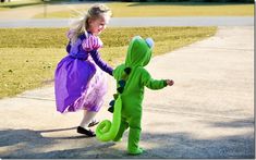 Rapunzel And Pascal Costume, Pascal Costume, Brother Sister Halloween Costumes, Rapunzel And Pascal, Jungle Costume, Sister Halloween Costumes, Sibling Halloween Costumes, Sibling Costume, Rapunzel Costume