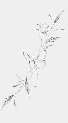 an artistic black and white drawing of flowers