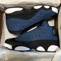 Brand New Never Worn. Navy Cushioned Basketball Shoes For Streetwear, Navy Fade-resistant Sneakers, Navy Fade-resistant Round Toe Sneakers, Navy Leather Basketball Shoes With Cushioned Footbed, Retro 13, Jordans For Men, Jordan Retro, Navy Color, Jordan Shoes