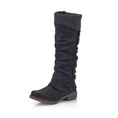 Category:Boots; Upper Materials:Faux Leather,PU; Embellishment:Lace-up; Season:Winter,Fall; Heel Type:Flat Heel; Gender:Women's; Toe Shape:Round Toe; Type:Knee High Boots; Style:Minimalism,Casual,Vintage; Heel Height(inch):<1; Outsole Materials:Rubber; Occasion:Outdoor,Daily; Closure Type:Zipper; Pattern:Solid Color; Listing Date:10/25/2023; 2023 Trends:Work Boots,Plus Size,Motorcycle Boots Fall Heel, Boots Plus Size, Knee High Boots Winter, Winter Footwear, Plus Size Work, Boots Style, 2023 Trends, Slouched Boots, Motorcycle Boots