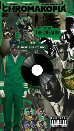 the album cover for chromakopia, featuring an image of a man in green