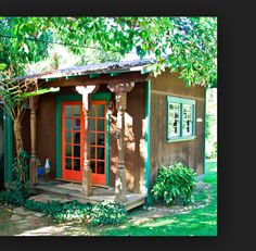 She Shed Art Studio, Cute Cottages, Magical House, Container Cabin, Backyard Studio, Room Of One's Own, Backyard Office, Backyard Shed