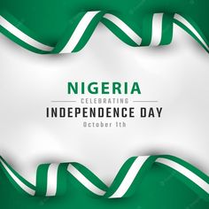 a green and white background with the words,'nderia celebrating independence day on it