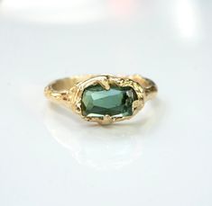 Mermaid Green Tourmaline Ring in 14k Gold Setting – mossNstone Engagement Ring Gold Emerald, Emerald Gemstone Engagement Ring, Green Emerald Engagement Ring, Mermaid Green, Fancy Stuff, Green Sapphire Engagement, Green Sapphire Engagement Ring, Ring Inspo, Emerald Wedding Rings