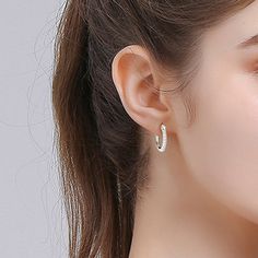 925 Sterling Silver Moissanite Multi Stone Huggie Earrings - Global Village Kailua Boutique Huggie Earrings Silver, Color Grading, Huggie Earrings, 3 Carat, Huggies Earrings, 925 Silver, 18k Gold, Fine Jewelry, Fashion Jewelry