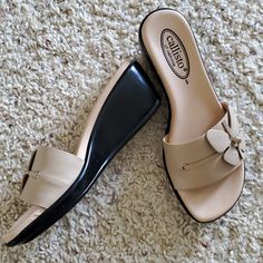 Sandals By Callisto, 2.5" Heel, Size 5, Cushioned For Comfort, Never Worn Summer Open Toe Heels With Ortholite Insole, Summer Sandals With Ortholite Insole And Low Heel, Summer Heels With Ortholite Insole And Open Heel, Women's Shoes Sandals, Kitten Heels, Shoes Sandals, Women Shoes, Sandals, Heels