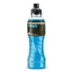 a bottle of powerade water on a white background