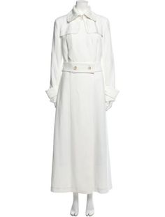 Studio Amelia ShirtdressWhiteLong Sleeve with CollarButton Closure at Front Chic Long White Shirt Dress, White Shirt Dress For Office, White Shirt Dress For Fall Workwear, White Fall Shirt Dress For Work, White Shirt Dress For Workwear In Fall, White Long Shirt Dress For Work, White Formal Dresses With Button Closure, White Long Dress For Work, Long White Dress For Work