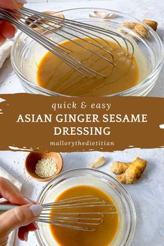 This is the BEST Asian Dressing – Ginger Sesame Dressing! It’s SO easy and comes together in just a couple of minutes. And you can use it in so many different ways. It’s the perfect balance of sweet and savory and made with fresh, nutrient-rich ingredients to leave you feeling energized! Click the link to make this easy ginger salad dressing and follow for more dietitian recipes including healthy homemade dressings for salads! This sesame dressing recipe is vegan. Miso Sesame Ginger Dressing, Soy Ginger Dressing Recipe, Diy Asian Salad Dressing, Homemade Ginger Salad Dressing, Ginger Peanut Dressing, Peanut Sesame Dressing, Sesame Ginger Dressing Recipe, Asian Sesame Dressing Recipe, Sesame Ginger Salad Dressing Recipe