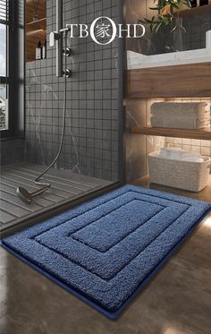 Bathroom mat retro design, Water-absorbent floor mat, Non-slip bathroom rug, Easy-to-care bathroom mat, Thick and wear-resistant mat, Solid color bathroom decor, Entrance floor mat, Retro-style home essentials, Durable and stylish bath mat, Flocking anti-slip mat