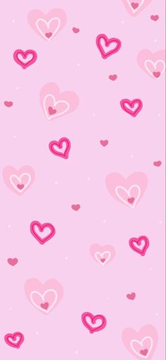 pink hearts wallpaper with many different colors