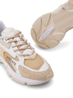 Find LACOSTE L003 Neo Mesh Sneakers on Editorialist. beige recycled polyester mesh panelling suede panelling logo print to the side logo patch at the tongue front lace-up fastening round toe rubber sole Cream Mesh Sneakers With Perforations, Cream Mesh Sneakers With Laces, Beige Sporty Sneakers With Perforations, Sporty Beige Sneakers With Perforations, Functional Beige Sneakers With Laces, Lacoste Sneakers, Chain Strap Bag, Oversized Tote Bag, Oversized Tote