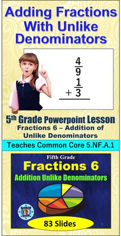 a poster with instructions for adding fractions to the number line and adding fraction numbers