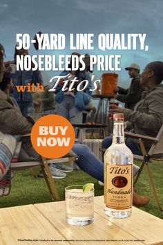 Before you kick off that pickup game, pick up a bottle of Tito’s Handmade Vodka, the official team spirit of tailgate season. Simple, smooth, and naturally gluten-free. Game day starts with Tito’s. Do It Better, Free Game, Do It Right, Classic Cocktails, Our Story, Do Something