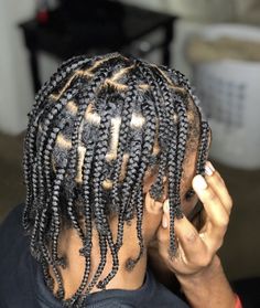 Square Box Braids, Thick Braids, Braids For Men, Hair Like Wool