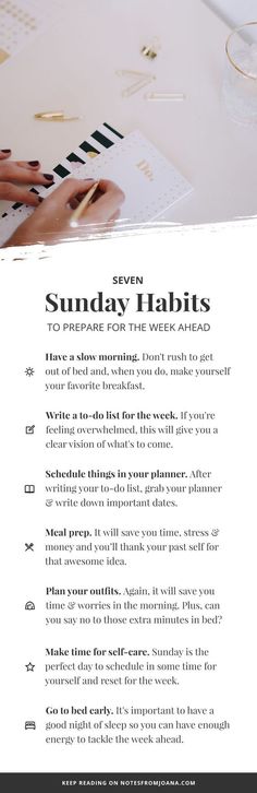 Sunday Habits, Sunday Prep, Personal Planners, Good Habits, Healthy Mind, Www Pinterest Com, Life Goals, Good Advice