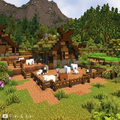 Timelapse vid on is our YouTube channel: Fiki & Biki 🐔 (link in bio) Docks Minecraft, Viking Houses, Farm Minecraft, Houses Minecraft, Viking House, Viking Village, Nordic House