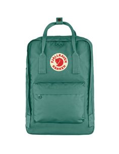 Backpack from Fjallraven, made of durable and lightweight Vinylon F fabric that is dirt and water resistant. This model has space for a laptop up to 15'' in a specially padded compartment at the back. Padded shoulder straps. Large main compartment, and side pockets and zip pocket on the front. Check the dimensions of your computer to make sure it will fit. Backpacks are available in various colours.

Colour: Green
Material: 100% Vinyl
Measurements: 40x28x16 cm
Capacity: 18L Casual Green Backpack For Hiking, Green Backpack For Hiking And Back To School, Fjällräven Kånken, Bloomers Shorts, Bottle Jewelry, Summer Sneakers, School Bags For Girls, Swim Shoes, Stationery Accessories