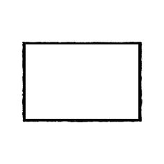 a black and white drawing of a square with one line in the middle, on a white background