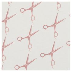 Rose Gold Salon Scissors Hair Stylist Fabric. Perfect for hairdressers. Rose Gold Salon, Gold Salon, Rose Gold Hair Brunette, Scissors Design, Cute Bodysuits, Notes Stationery, Belly Band Invitation, Hair Scissors, Rose Gold Hair