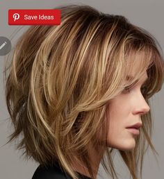 Womens Haircuts Short Layers, Medium Length Bobs With Bangs, Layer Bob With Bangs, Rounded Bob Haircut With Bangs, Shoulder Length Bob Haircut With Bangs, Shoulder Length Hair Bob, Layered Medium Bob, Short Choppy Bob Hairstyles, Bob Cut With Layers