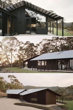 two different views of the same house and one is showing it's roof structure