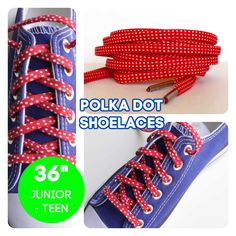 36 inch shoelaces for kids converse Converse Lacing, Low Top Converse, Fantastic Shoes, Canvas Shoe, White Converse, Retro Clothing, Retro Gift, Red Polka Dot, Blue Canvas