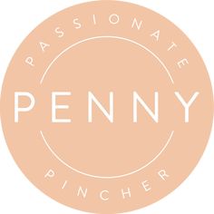 the logo for penny's passionate ate pincher, which is also available in pink and white