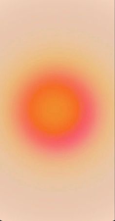 an orange and yellow circle is in the middle of a light pink background with white dots