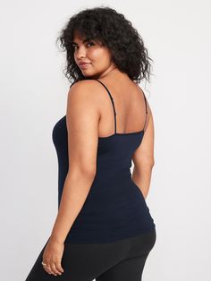 Our First Layer cami tops are fitted, fabulous, soft.  Great outfits start here ➡️ Adjustable spaghetti straps.  Scoop neck.  Soft-washed, lightweight jersey, with added stretch.  @modelsizes 5’9":S | 5'7":L | 5'10":XL @modelsizes We’ Layered Cami, Layered Fits, Great Outfits, Petite Size, Cami Top, Cami Tops, Backless Dress, Spaghetti Strap, Camisole Top