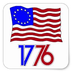 an american flag with the number seventy seven