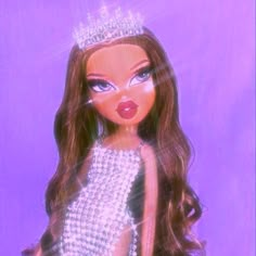 a barbie doll wearing a dress and tiara