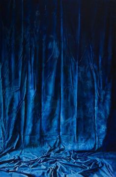 a painting of trees in the middle of a dark blue forest with no leaves on them