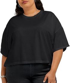 Hanes Originals Short-Sleeve Cropped T-Shirt, Cotton Tees for Women, Plus
#Dress #Womendress