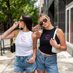 This trendy & unique Twin Flame Sorority Bella Canvas Embroidered Cropped Tank Top is sure to stand out on any campus! These tanks are perfect for big/little reveal, work-week fits, or bid day celebrations. Matching sweat shorts are available to purchase separately Picture Details ⭑ #1-5: White tank, Red thread (Sigma Kappa) (Model wearing size M) & Black tank, Fuchsia thread (Alpha Chi - Alpha Chi Omega) (Model wearing size L) Care Instructions ⭑ Wash inside out on cold & air dry for best resul Trendy Custom Embroidery Tops For Streetwear, Casual Fitted Top With Custom Embroidery, Trendy Tops With Custom Embroidery For Spring, Trendy Top With Custom Embroidery For Spring, Spring Streetwear Tops With Custom Embroidery, Work Week Outfits, Week Outfits, Matching Sweats, Bid Day Shirts