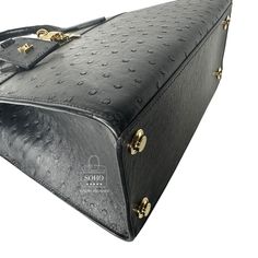 Louis Vuitton preowned Ostrich City Steamer Bag combines the luxurious texture of ostrich leather to creates a unique and high-end fashion accessory that showcases both the brand’s heritage and its commitment to using premium materials. Pre-owned Louis Vuitton Top Handle Bag From the 2018 Collection Black Ostrich Gold-Tone Hardware Rolled Handles & Single Shoulder Strap Dual Exterior Pockets Three Leather interior Compartments including a Zip Closure, a Middle w/ Slip Pocket and Clasp Closure, a Louis Vuitton Top, Pre Owned Louis Vuitton, Ostrich Leather, High End Fashion, Handle Bag, Leather Interior, Gift Item, Top Handle, Dust Bag