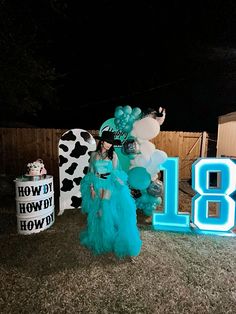 18th Birthday Party Ideas Western, Teal Cowgirl Birthday Party, Teal Western Birthday Party Ideas, Hoedown Party Ideas For Adults, Party Ideas For 18th Birthday, Western Theme Sweet 16, 16 Birthday Party Ideas Western, Sweet 16 Party Ideas Western Theme, Teal And Cow Print Birthday