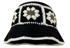 PRICES MAY VARY. Material: Hollow out crochet knitted bucket hat for Women Men made of high-quality polyester, which is soft, lightweight and comfortable to wear One Size: One size is the most suitable; Perimeter: 22-22.8 inches; The hollow out design makes it breathable enough and won't sweat; The beautiful crochet hat is the best choice for mothers, wives, sisters and colleagues Feature: This knitted bucket shaped hat is crafted using exquisite hand crochet technology, and features a vintage f Granny Square Hat, Flower Bucket Hat, Style Bucket Hat, Colorful Knit, Crochet Sun Hat, Art Crochet, Crochet Hat For Women, Bucket Cap, Crochet Bucket