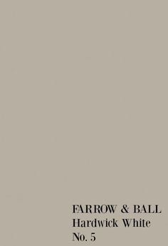 the cover of farrow and ball hardwick white no 5, with an image of a