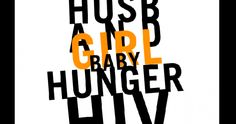 the words husb and girl are in black and orange on a white background that says,